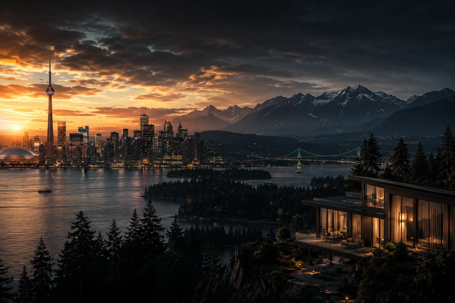 Canadian city and coastal landscape of the kind of real estate that can secure MIC mortgage loans